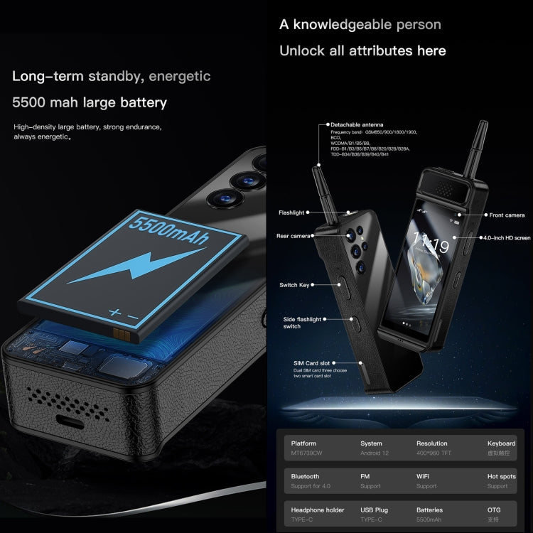 SOYES W88 Pro, 2GB+16GB, 4600mAh Battery, 4.0 inch Android 12 MTK6739CW Quad Core, Network: 4G, OTG, Dual SIM, W88 Pro SOYES W88 Pro, 2GB+16GB, 4600mAh Battery, 4.0 inch Android 12 MTK6739CW Quad Core, Network: 4G, OTG, Dual SIM, W88 Pro